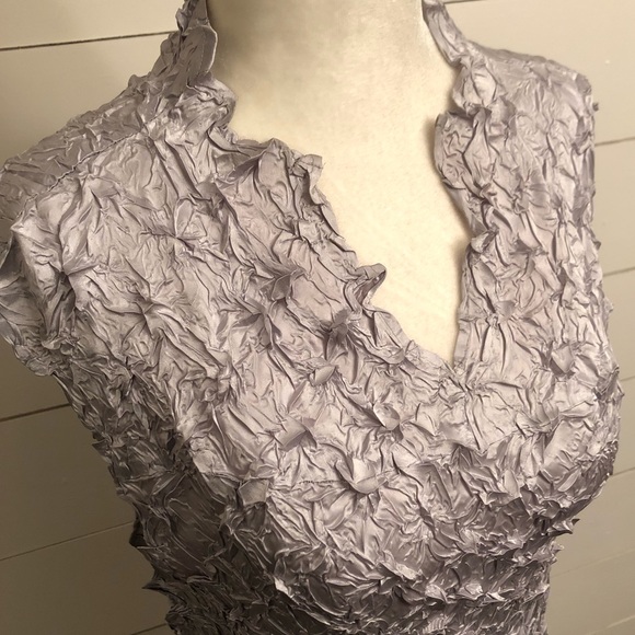 z.b.d. Design Tops - z.b.d. Design Silver Sleeveless Top